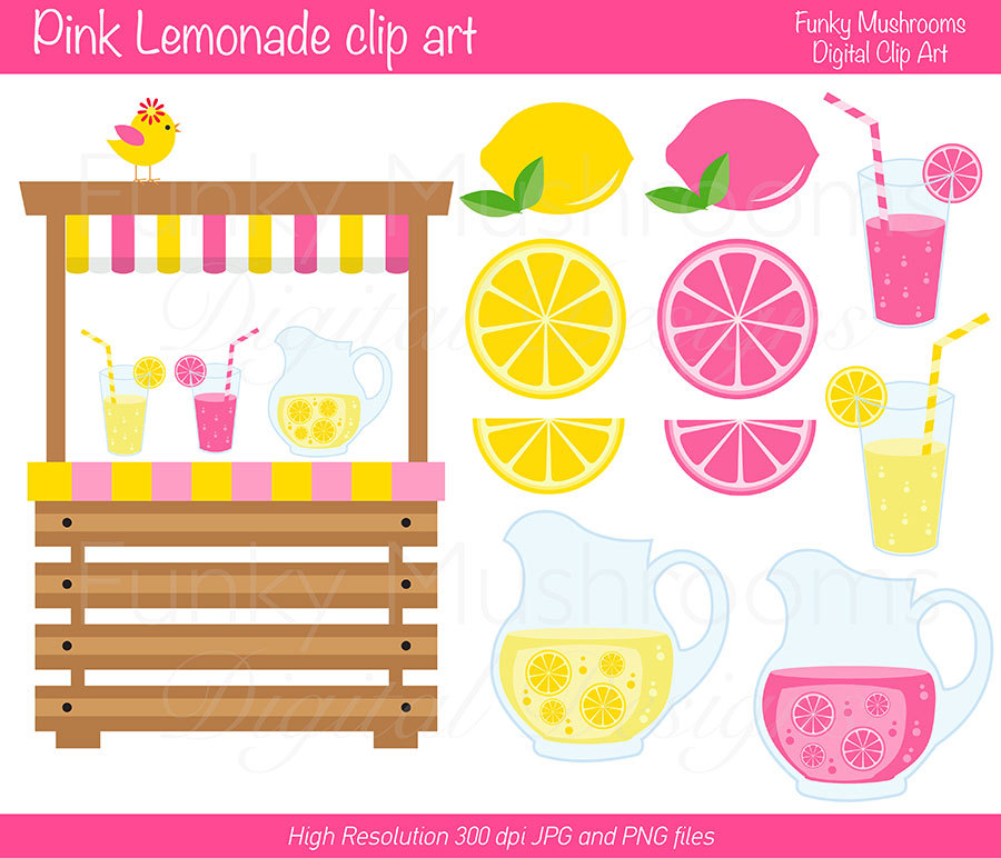Pink Lemonade Clipart Digital Clipart Pink