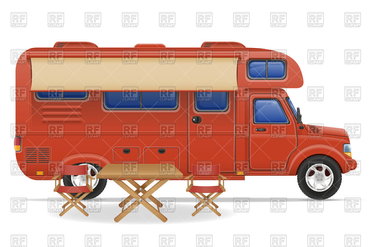 Red Car Van Caravan Camper   Mobile Home 99071 Download Royalty Free    