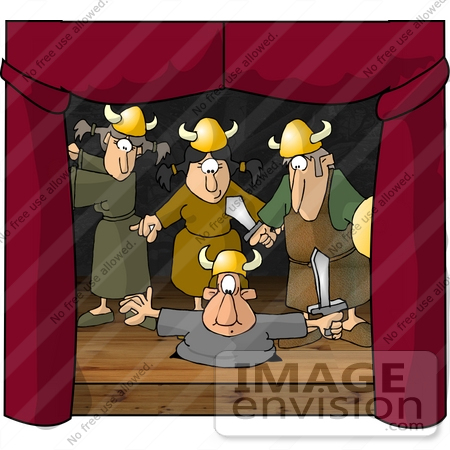 Vikings And Performing On Stage During A Play Clipart By Djart Jpg
