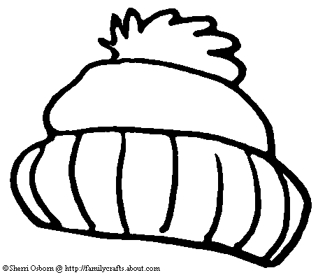 Winter Stocking Cap Coloring Page