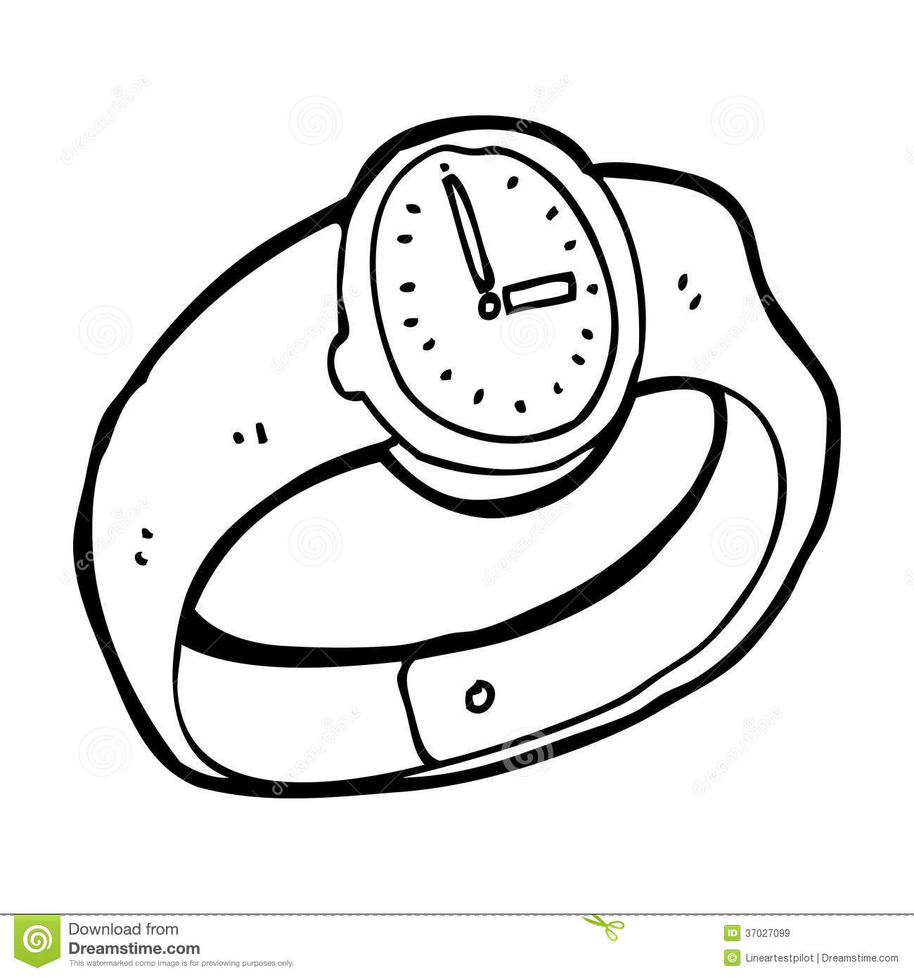 Wrist Watch Clipart Black And White Cartoon Wrist Watch