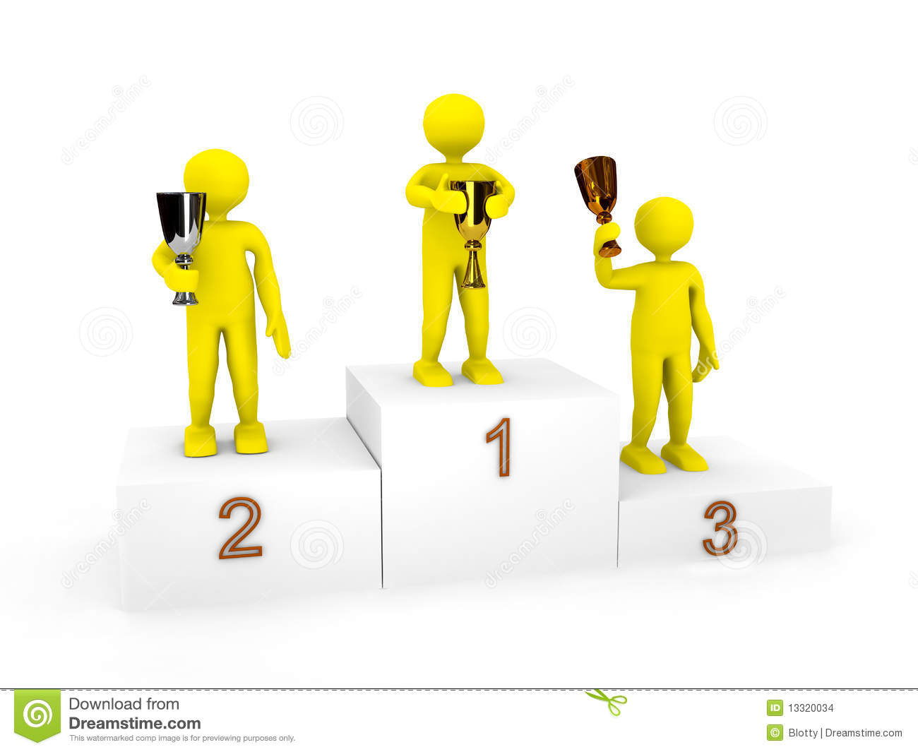 3d Persons On Podium Stock Images   Image  13320034