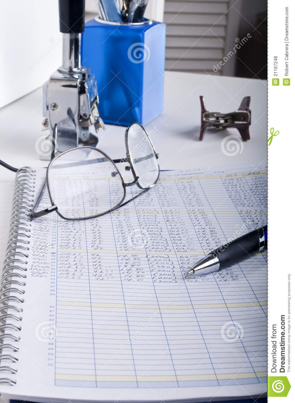 Accounting Ledger Office Desk Royalty Free Stock Photos   Image