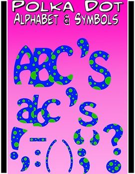 Alphabet Polka Dot Clipart   Upper And Lower Case Letters And