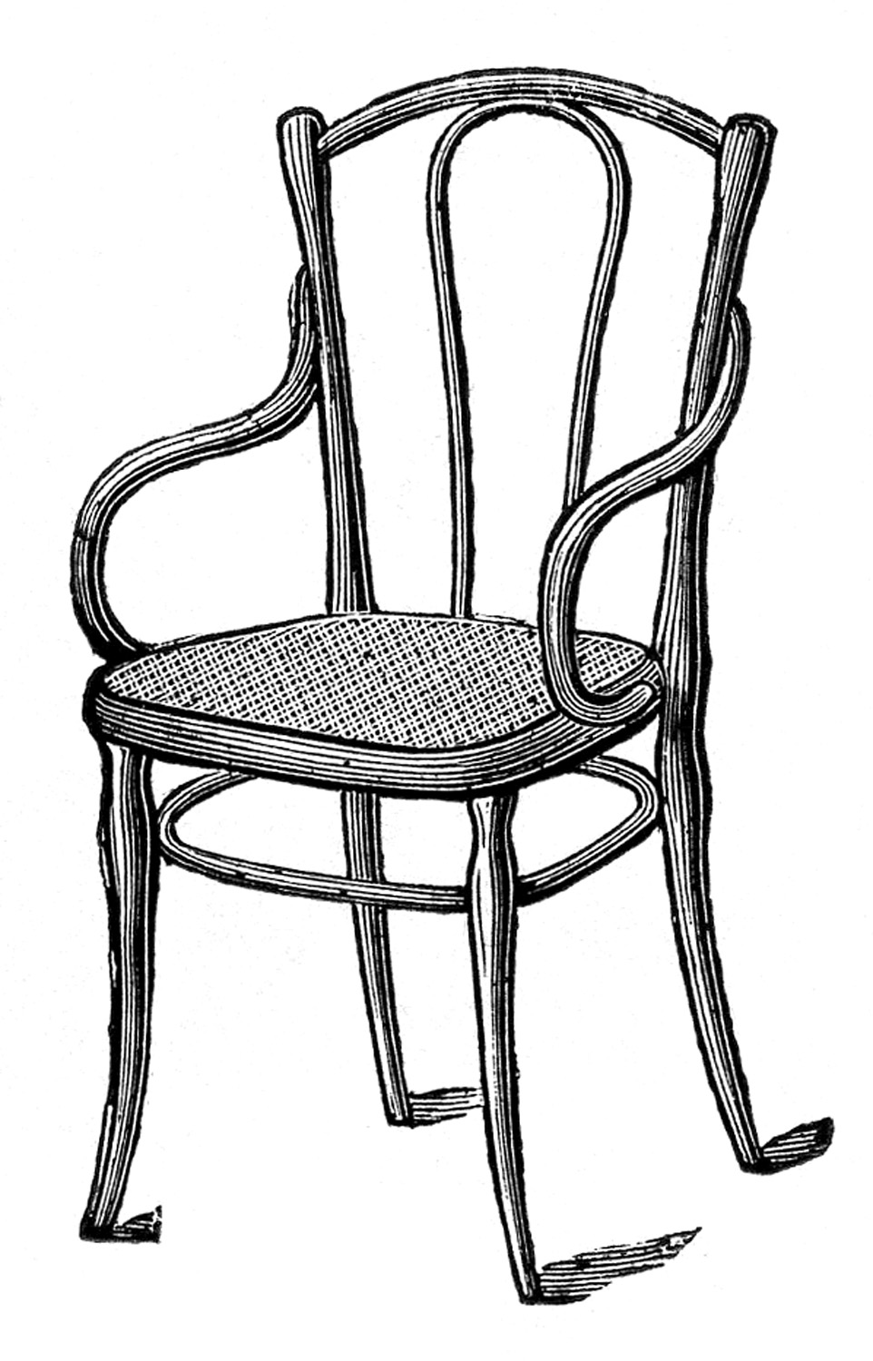 Antique Images   Caned Bentwood Chairs   The Graphics Fairy
