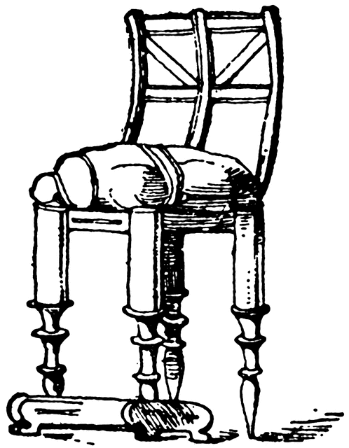 Antique Pompeian Chair   Clipart Etc