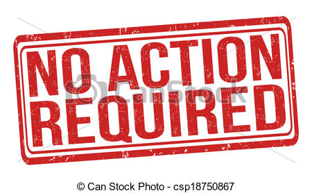 Clip Art Vector Of No Action Required Stamp   No Action Required    