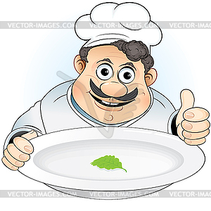 Fat Chef   Vector Clipart
