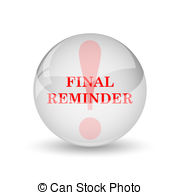 Final Reminder Icon Clip Art