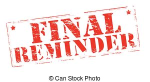 Final Reminder   Rubber Stamp With Text Final Reminder