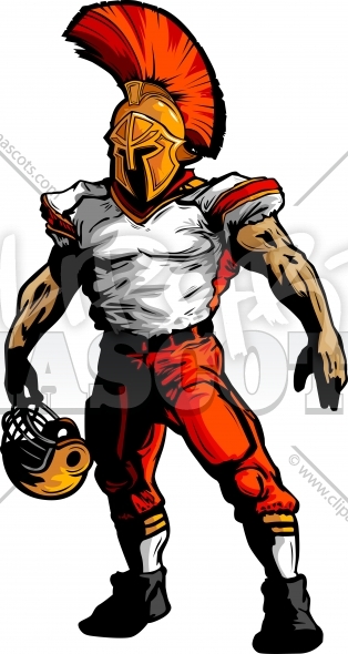 Football Spartan Clipart Cartoon   Football Player Design  1440