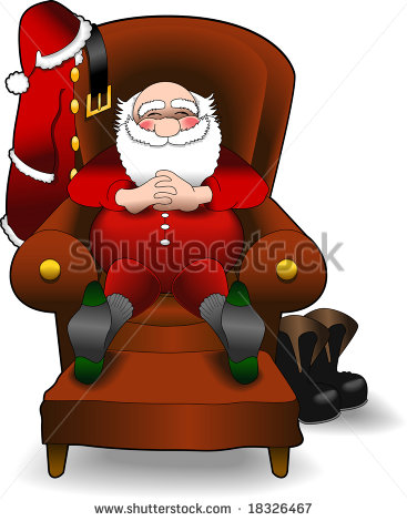     Graphic Depicting A Relaxing Santa Claus   18326467   Shutterstock