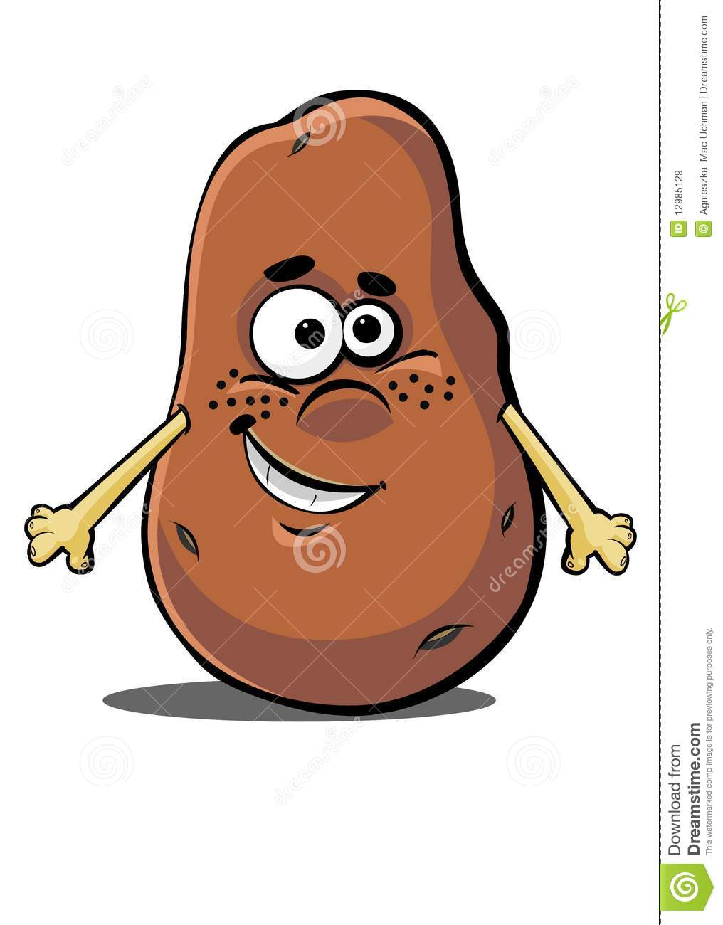 Happy Potato Royalty Free Stock Images   Image  12985129