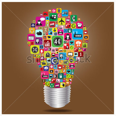 Light Bulb With Business And Social Media Icon Infographics Vector