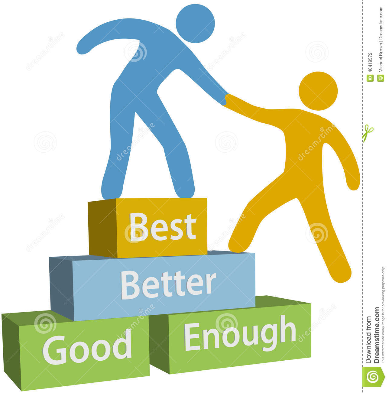     Person Achieve Good Enough Better And Best Improvement On Evaluation