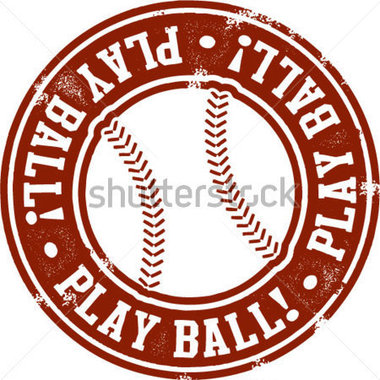 Play Ball Baseball Or Softball Stamp Stock Vector   Clipart Me