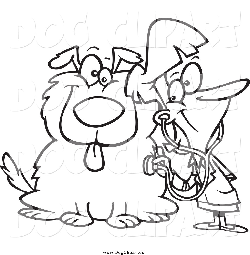 Preview  Vector Cartoon Clip Art Of A Black And White Female Vet