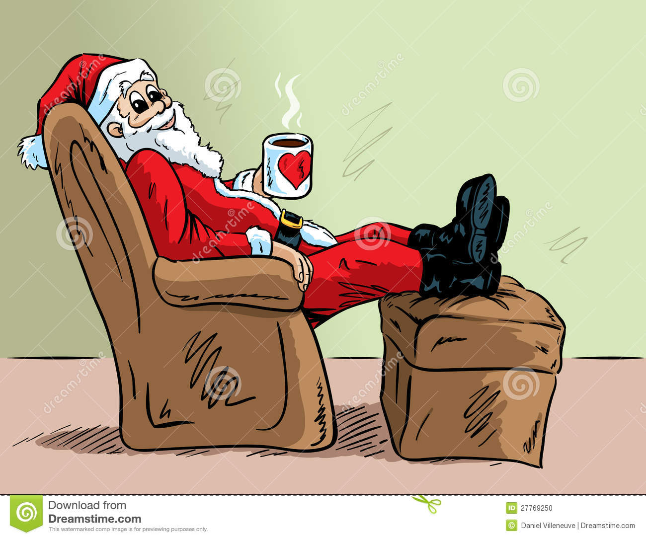 Relaxing Santa Stock Photo   Image  27769250