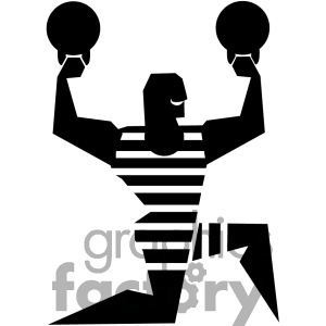 Royalty Free Circus Strong Man Clipart Image Picture Art   374769