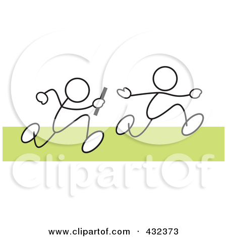Royalty Free Rf Clipart Illustration Of Stickler Men With Balloons In