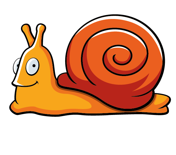 Snail Funny Cartoon And Vector Isolated Characters Stock       Clipart    