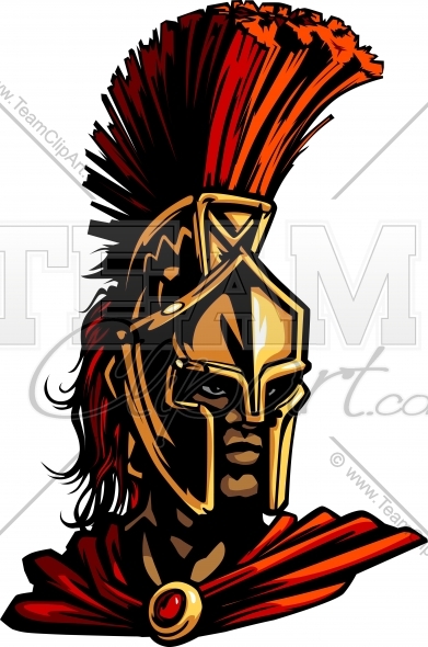 Spartan Mascot Clipart Image  Easy To Edit Vector Format 