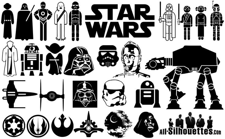   Star Wars Stencil Star Wars Silhouette Star Wars Shirt Star Wars    