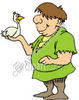 Stock Clipart Of A Fairy Tale Giant With A Goose