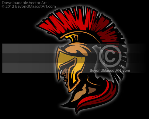 Trojan Logo Clip Art Trojan Spartan Mascot Logo