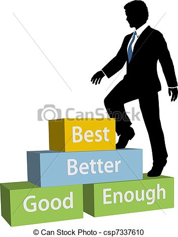 Vector   Business Person Climbs Up Best Prom   Stock Illustration