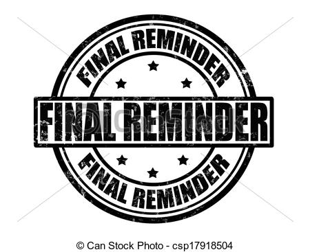 Vector Clipart Of Final Reminder   Stamp With Text Final Reminder