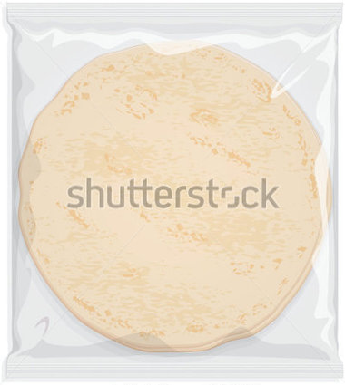 Wrap Wheat Flour Or Maize Flatbread In Clear Plastic Or Cellophane