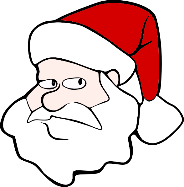 Cartoon Santa Head Clip Art At Clker Com   Vector Clip Art Online