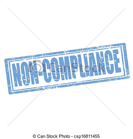 Clipart Vector Of Non Compliance Stamp   Grunge Rubber Stamp With Text