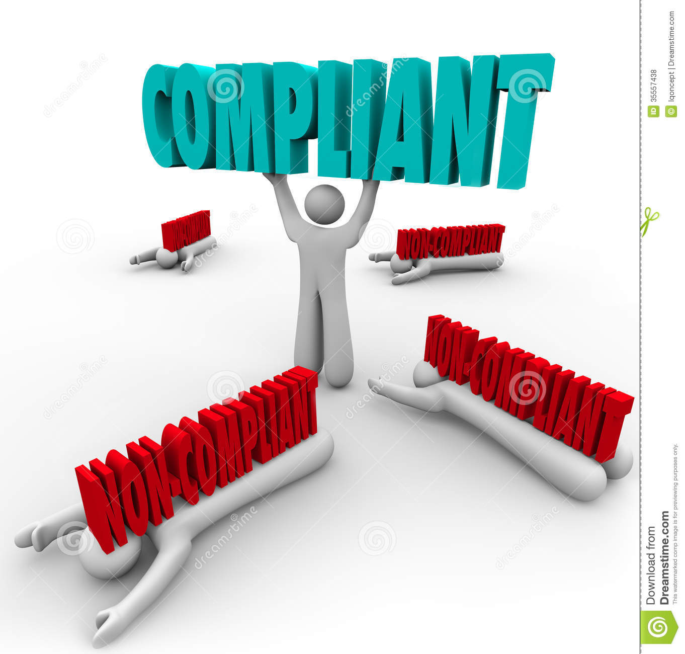 Compliant Vs Non Compliance One Person Follows Rules