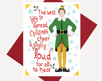 Elf Christmas Card   Funny Holiday Card   Buddy The Elf Card