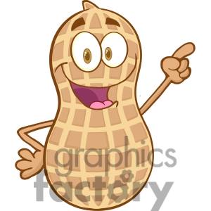 Free Peanut Cartoon Mascot Character With Welcoming Open Arms Clipart