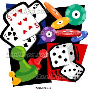Gambling Motif Cards Poker Chips Dice