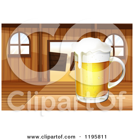 Mug Of Beer On A Western Saloon Diner Bar By Colematt