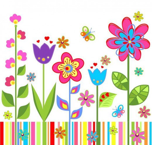Multicolored Spring Flowers