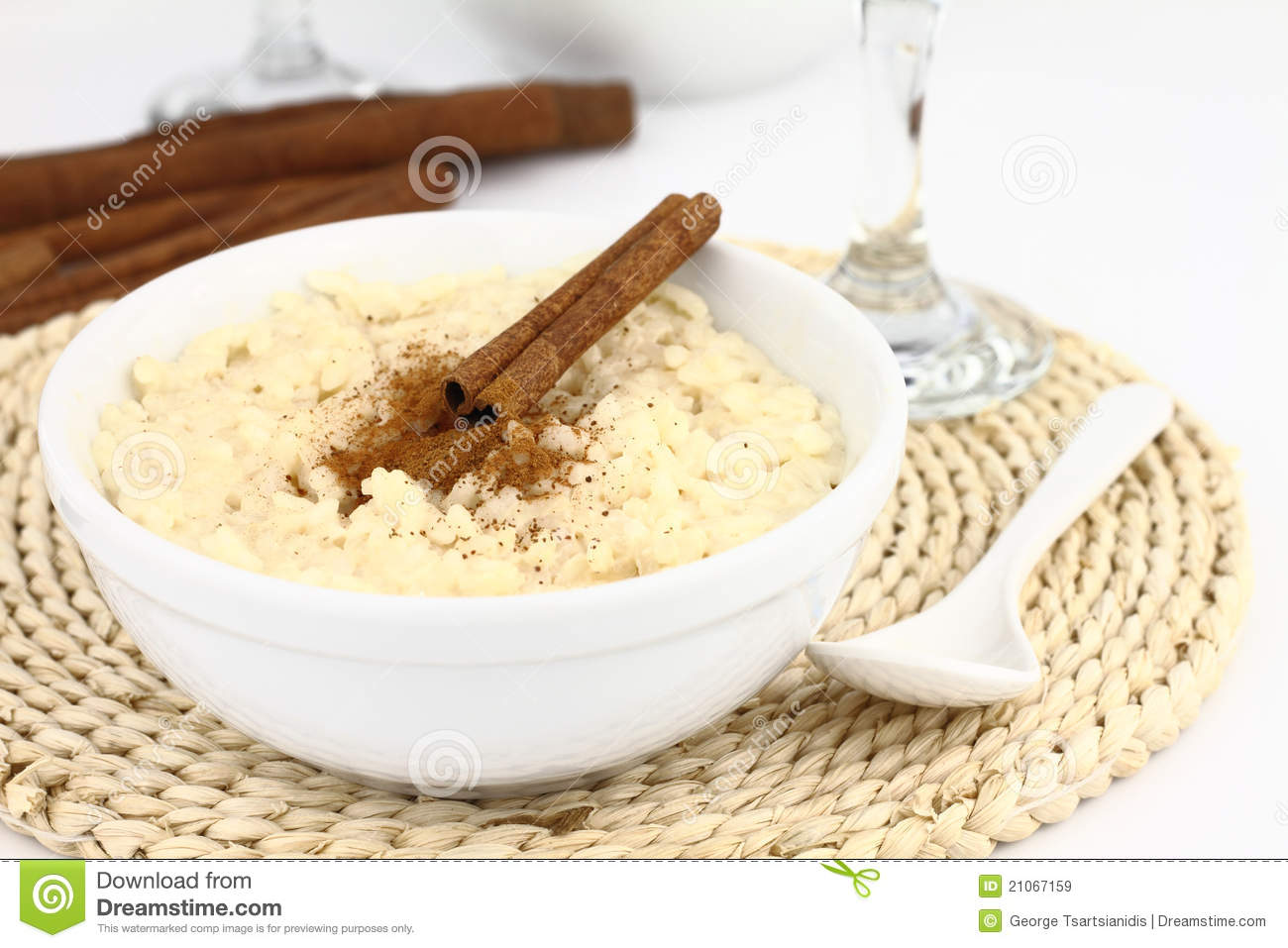 Rice Pudding On A Bowl Royalty Free Stock Images   Image  21067159
