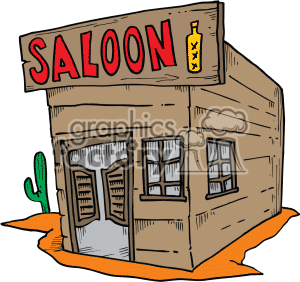 Royalty Free Cartoon Western Saloon Clipart Image Picture Art