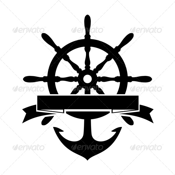 Steering Wheel And Anchor   Graphicriver