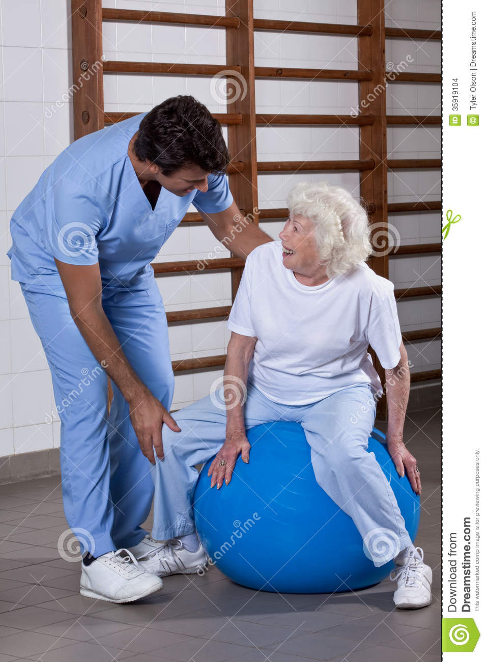 Stock Images  Physical Therapist Helping A Patient