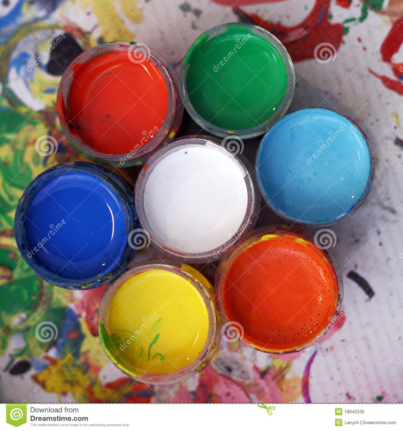 The Bright Paint Colors In The Tubes Forming A Flower 
