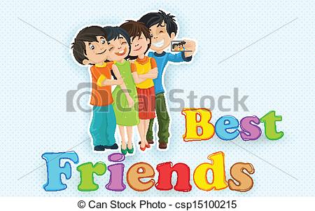 Vector Clip Art Of Happy Friendship Day   Illustration Of Friends