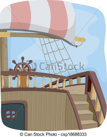 Vector   Pirate Ship Steering Wheel   Stock Illustration Royalty Free