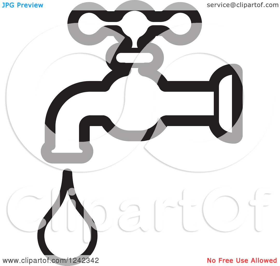 Water Faucet Clipart Black And White Clipart Of A Black And White    