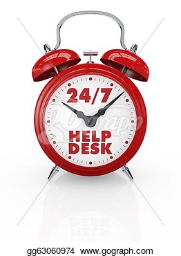 24 7 Helpdesk Concept Of Always Available  3d Render   Clipart
