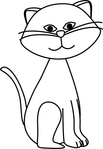 Black And White Black Cat Clip Art   Black And White Black Cat Image